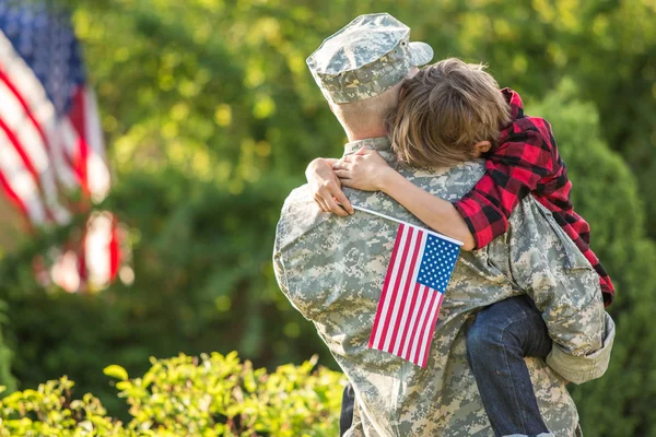 American soldier reunited with son